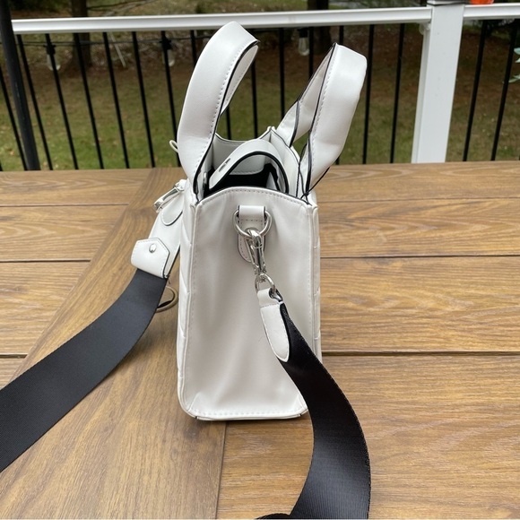 Sam Edelman Circus Duncan Mini Tote Bag Crossbody puff fine Napa white cottage - Picture 4 of 10